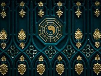Wallpaper Bagua Map Yin Yang Door UHD 5k Picture Image