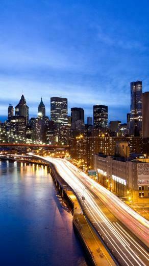 Manhattan At Night iPhone Wallpaper Ipod HD