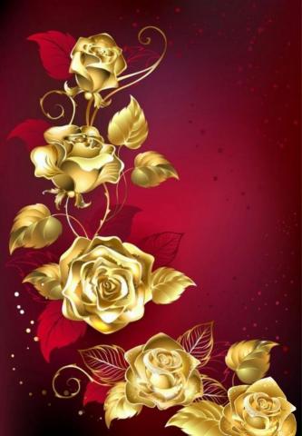 Gold Flower Wallpaper Red Garden Roses Rose Still Life Photography
