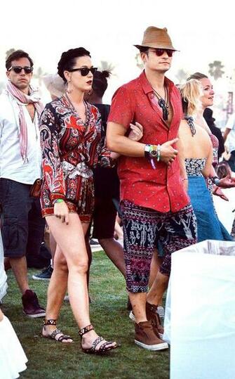 Katy Perry And Orlando Bloom Coachella Day