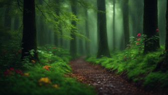 Rainy Forest Wallpaper