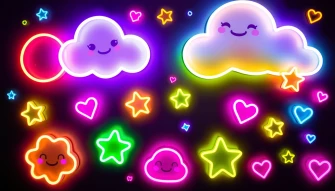 Aesthetic Cute Neon Wallpaper