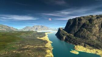 Mountain Landscape With River