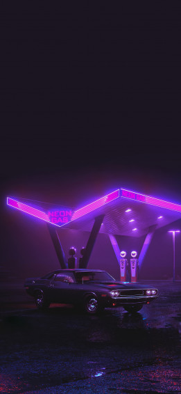 Wallpaper Night Cars Automotive Lighting Purple Hood