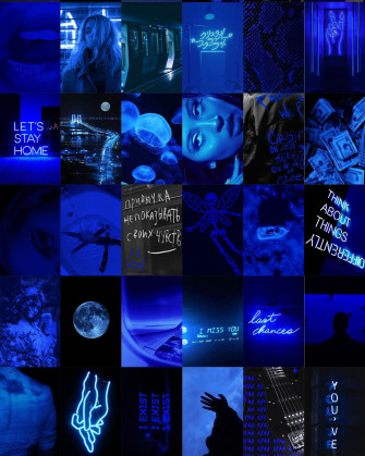 Neon Blue Aesthetic Wallpaper