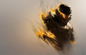 Wallpaper Fire Helmet Halo Reach Image For Desktop