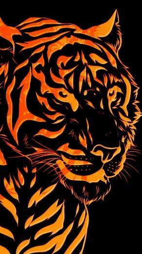 Graph Tiger Wallpaper Line Background HD