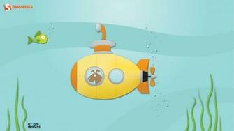 Yellow Submarine Wallpaper Stock Photos