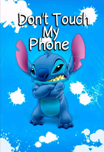 Damaged Don T Touch My Phone Stitch Wallpaper