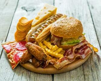 Image Chips Hot Dog Hamburger Finger Cheese Fast