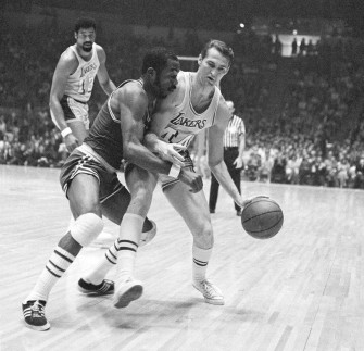 Jerry West Emmette Bryant Nba Finals Wallpaper
