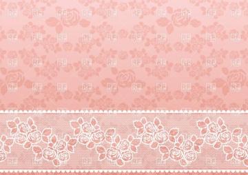 Lacy Pink Retro Wallpaper With Roses Background