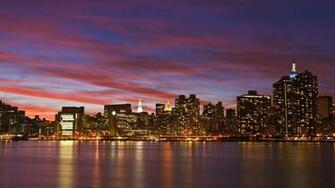 New York Skyline At Night Wallpaper HD City