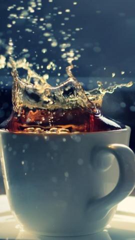 Splash In A Tea Cup iPhone Wallpaper