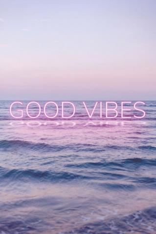 Good Vibes Word Pink Neon Typography Image By Rawpixel