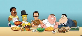 Thanksgiving Tv Homer Simpson Peter Griffin And Fox S Animated