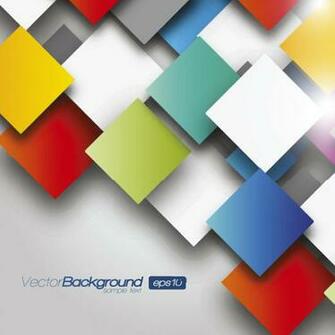 3d Color Geometric Shapes Vector Background