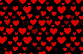 Red And Black Heart Wallpaper