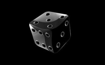 Dice In 3d Design On Black Background Wallpaper