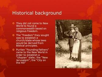 The Scarlet Letter Background Puritans Historical