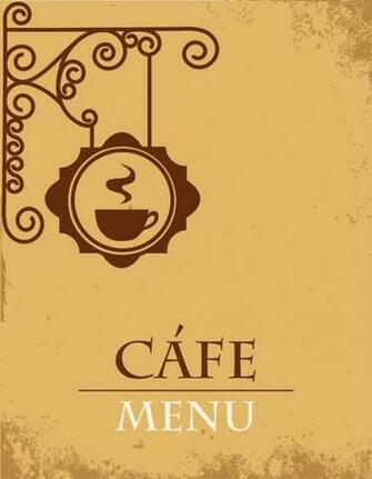 Vintage Cafe Menu Background Art Name Vector Of