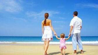 Wallpaper Family Love Beautiful Beach Sand People Photo
