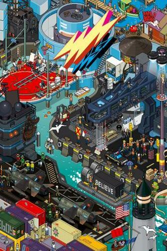 Baltimore Pixel City Wallpaper For iPhone