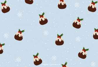 Preppy Christmas Wallpaper Ideas Pudding Blue