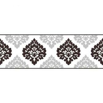 Black And White Damask Border Clip Art Related Image