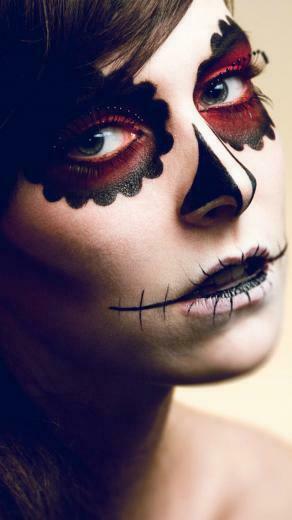 Sugar Skulled iPhone Wallpaper