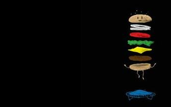 Jumping Hamburger Background For Powerpoint Presentations