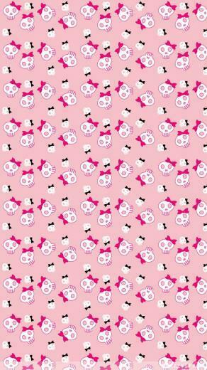 Pink Girly Skulls And Bows Wallpaper Phone Wall Papers Cute