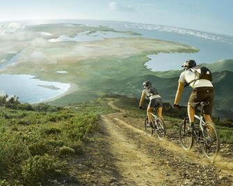 Couple Sports Mountain Bike Bicycle HD Wallpaper Desktop Background
