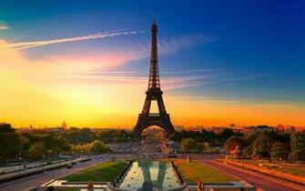 Paris Eiffel Tower City Landscape Laptop Wallpaper