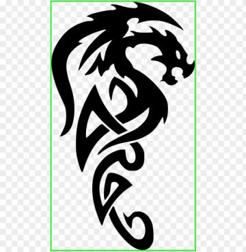 X Tribal Dragon Tattoo Png Image With Transparent