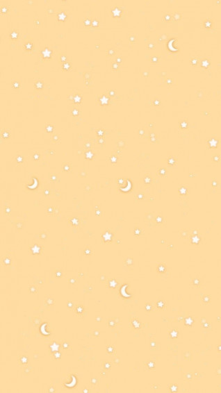 Kawaii Wallpaper Moon And Stars Yellow Color Pastel