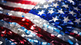 A 4k Desktop Wallpaper Featuring The American Flag Created From