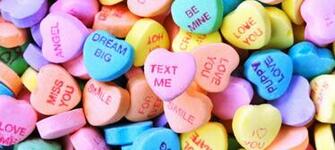 Candy Hearts Wallpaper