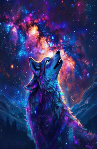 Galaxy Wolf Wallpaper