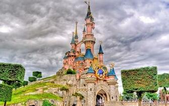 Sleeping Beauty Castle Of Disneyland Park In Anaheim United States