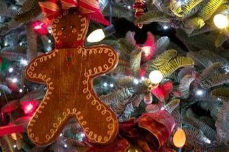 Gingerbread Ornaments Wallpaper Scale