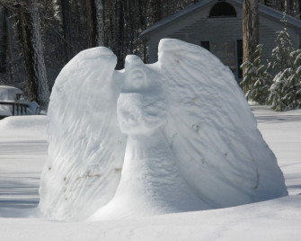 Angels Cross Snow Picture Angel Ice Art I Wallpaper