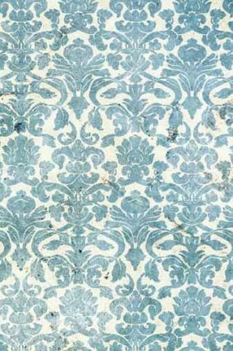 Vintage Wallpaper Blue Cream