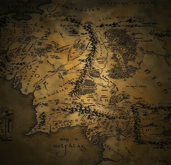 Middle Earth Map Wallpaper High Definition