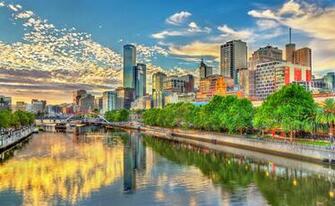 Wallpaper Melbourne Australia Sky Street River Cities Building