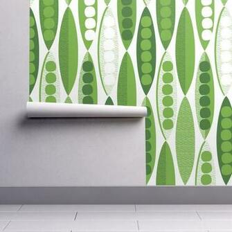 Wallpaper Roll Or Sample Mod Modern Pea Pod Peapod Modernist