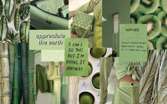 Green Background Cute Laptop Wallpaper Aesthetic Desktop