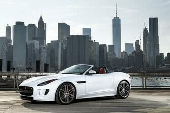 Jaguar F Type R Awd Us Spec Convertible White Wallpaper