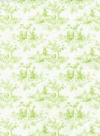 Wallpaper By The Yard Green Pastoral Toile French Countryside