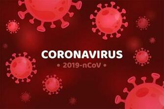 Red Coronavirus Molecular Background Vectors